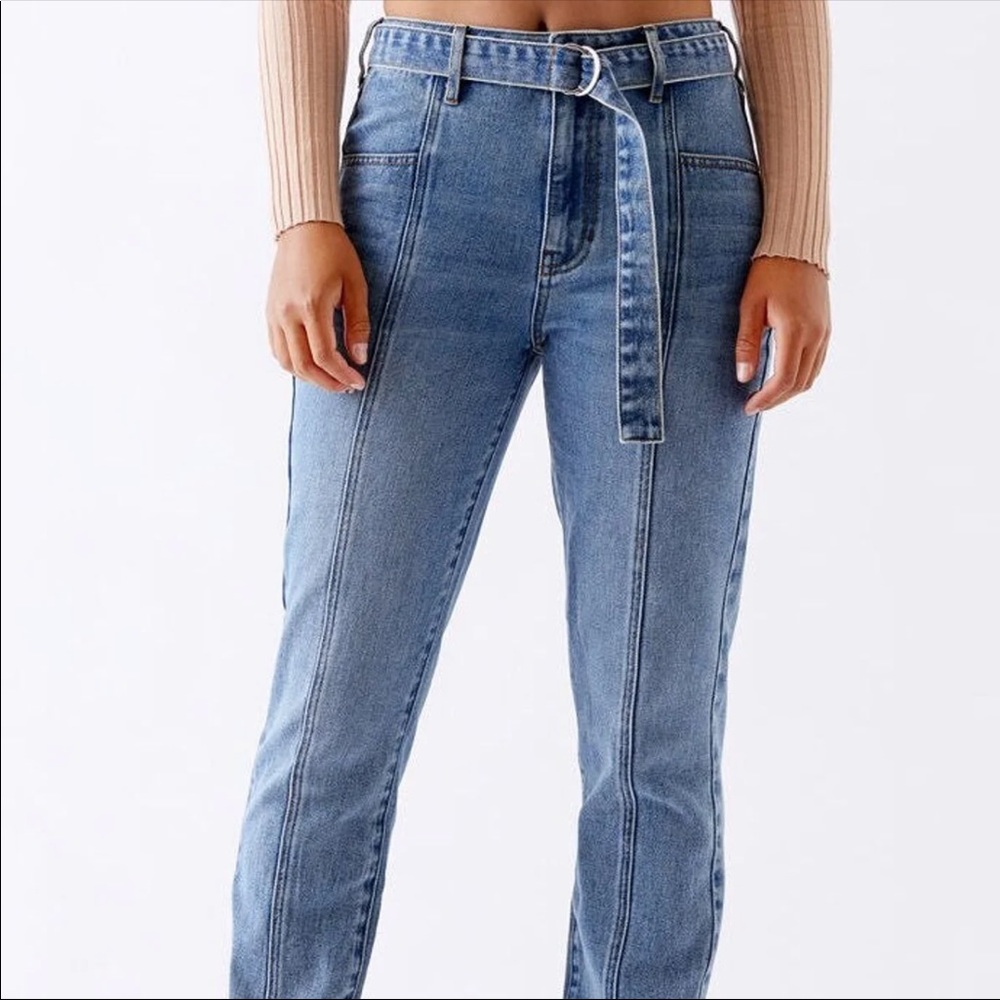 Pacsun Seamed Belted Mom Jeans